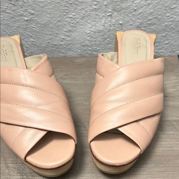 Beklina Pink Mules with Crisscross Straps - Picture 6 of 10